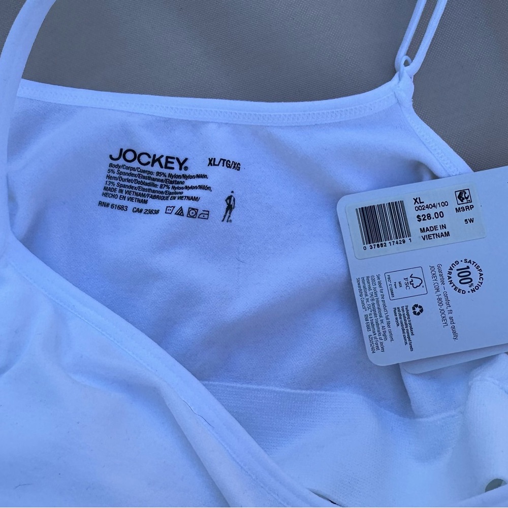 LAST CALL! Jockey White Bra Bralette XL NWT - Picture 4 of 4
